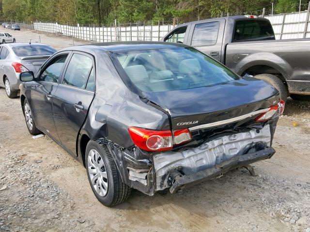 5YFBU4EE3DP139267 - 2013 TOYOTA COROLLA BA GRAY photo 3
