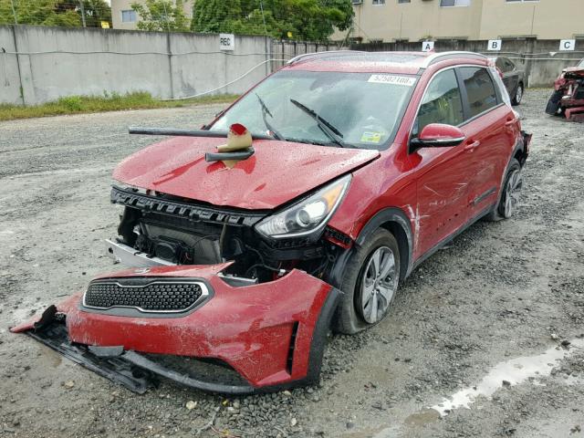 KNDCC3LC0H5081494 - 2017 KIA NIRO EX RED photo 2