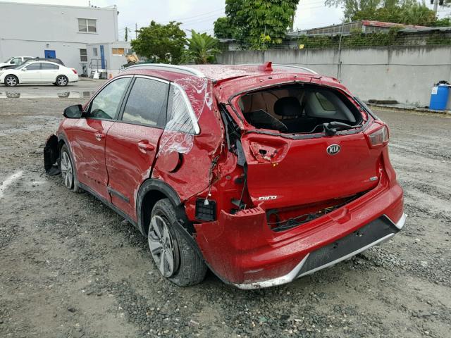 KNDCC3LC0H5081494 - 2017 KIA NIRO EX RED photo 3