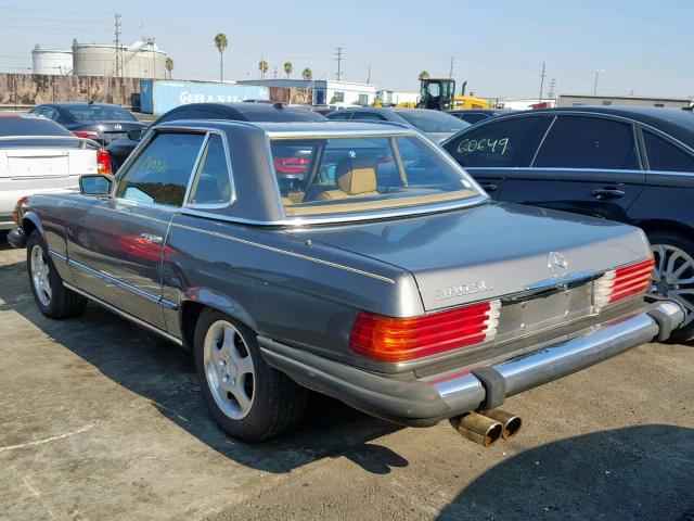 WDBBA45A0EA012714 - 1984 MERCEDES-BENZ 380 SL GRAY photo 3