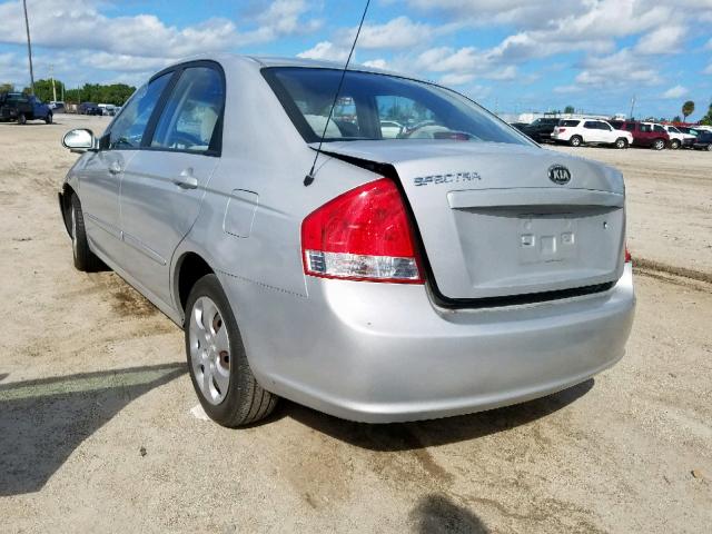 KNAFE121185498390 - 2008 KIA SPECTRA EX SILVER photo 3