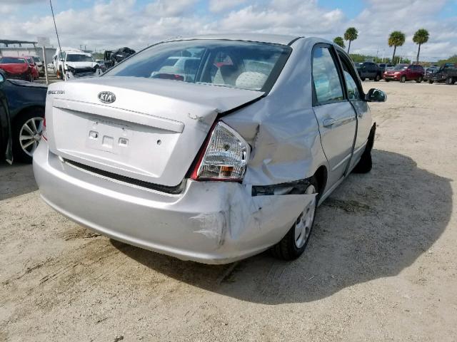 KNAFE121185498390 - 2008 KIA SPECTRA EX SILVER photo 4