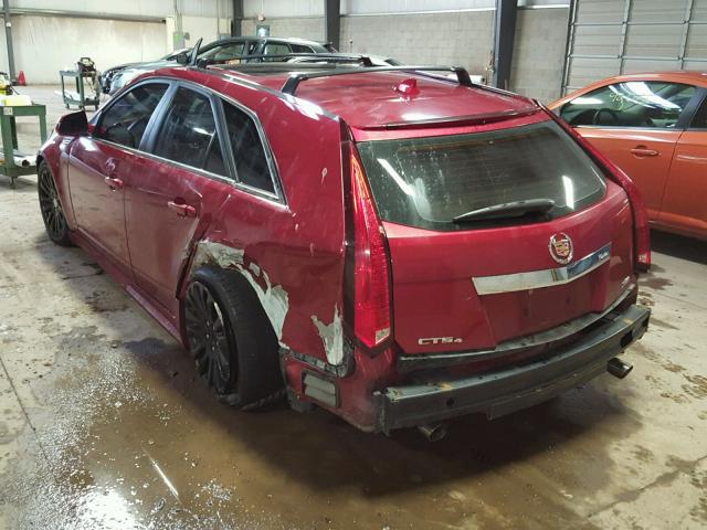 1G6DS8EV8A0103248 - 2010 CADILLAC CTS PREMIU MAROON photo 3