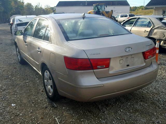 5NPET46C79H453196 - 2009 HYUNDAI SONATA GLS BEIGE photo 3