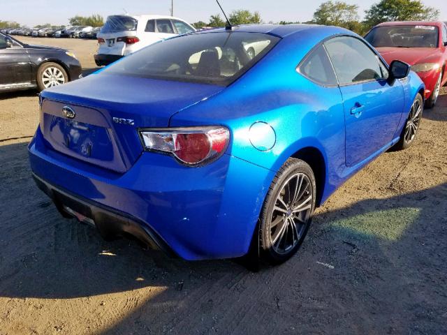 JF1ZCAB16D1601039 - 2013 SUBARU BRZ 2.0 PR BLUE photo 4