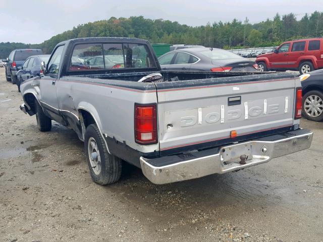 1B7GN14M4HS403840 - 1987 DODGE DAKOTA GRAY photo 3