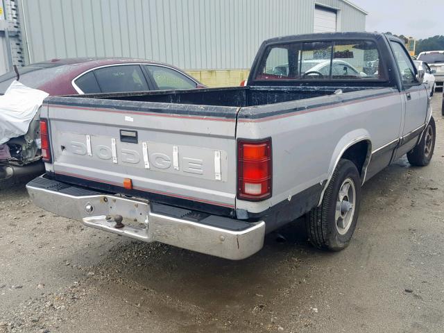 1B7GN14M4HS403840 - 1987 DODGE DAKOTA GRAY photo 4