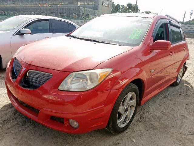 5Y2SL65846Z445492 - 2006 PONTIAC VIBE RED photo 2