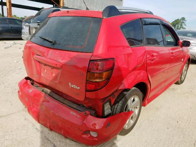 5Y2SL65846Z445492 - 2006 PONTIAC VIBE RED photo 4