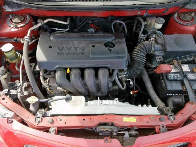 5Y2SL65846Z445492 - 2006 PONTIAC VIBE RED photo 7