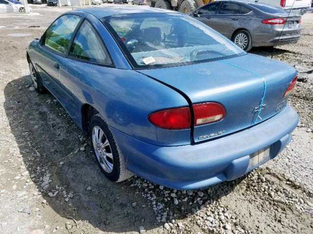 1G1JC1241VM111649 - 1997 CHEVROLET CAVALIER B BLUE photo 3