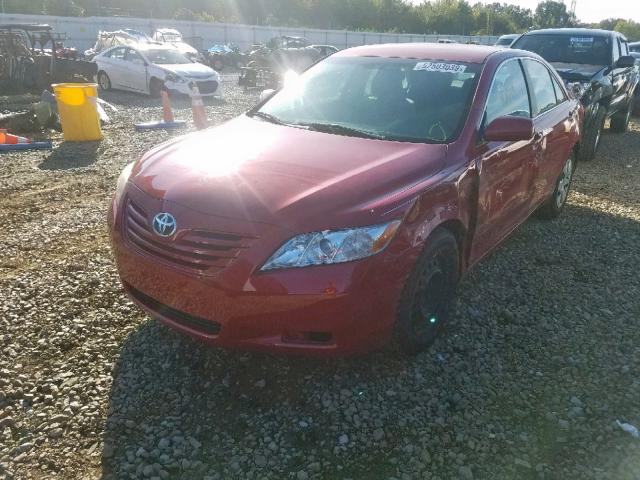 4T4BE46K78R019581 - 2008 TOYOTA CAMRY CE RED photo 2
