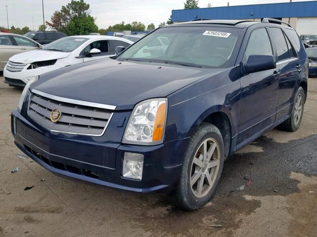 1GYDE63A640137390 - 2004 CADILLAC SRX BLUE photo 2