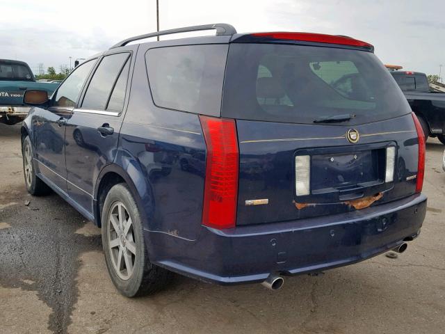 1GYDE63A640137390 - 2004 CADILLAC SRX BLUE photo 3