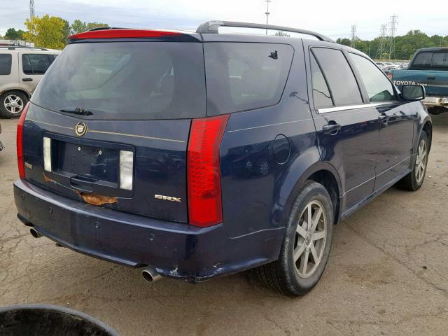 1GYDE63A640137390 - 2004 CADILLAC SRX BLUE photo 4