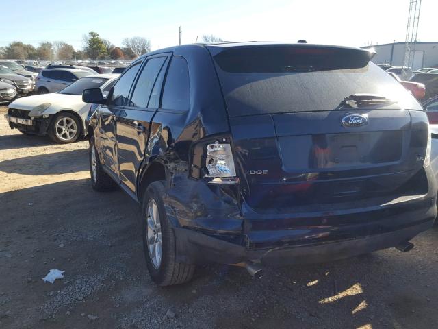 2FMDK38C79BA38053 - 2009 FORD EDGE SEL BLACK photo 3