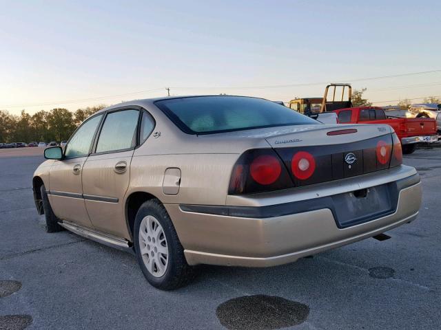 2G1WF52E449302667 - 2004 CHEVROLET IMPALA GOLD photo 3