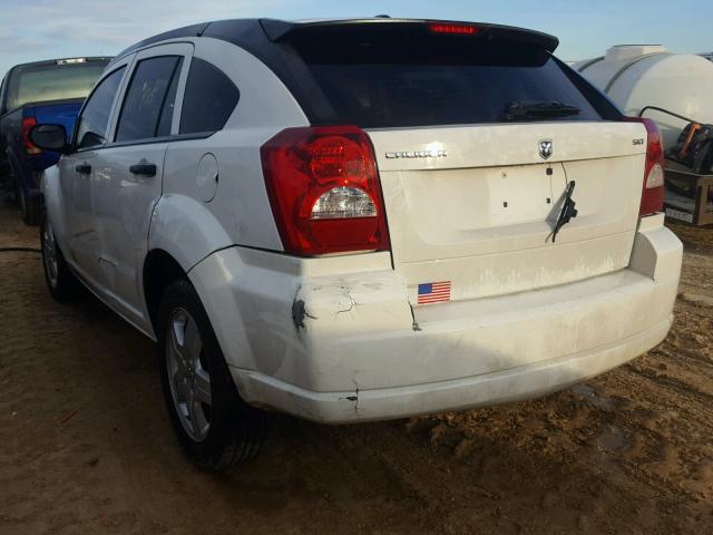 1B3HB48B08D753950 - 2008 DODGE CALIBER SX WHITE photo 3