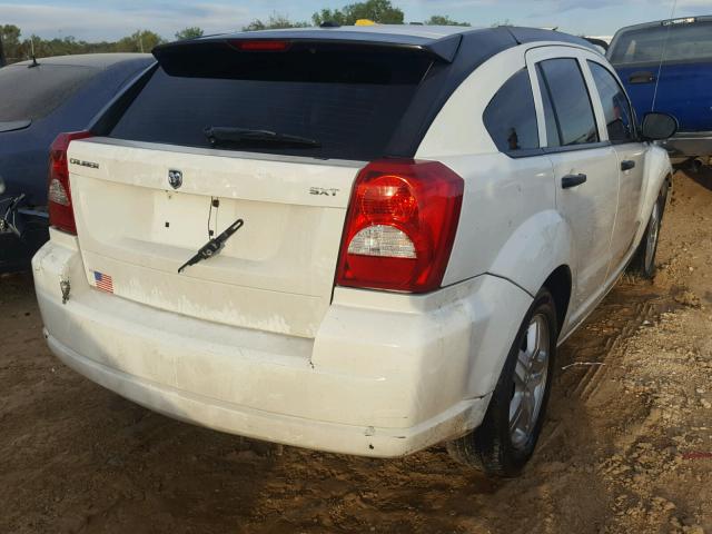 1B3HB48B08D753950 - 2008 DODGE CALIBER SX WHITE photo 4