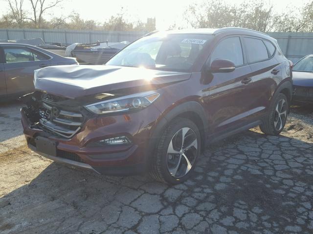 KM8J33A28GU177813 - 2016 HYUNDAI TUCSON LIM RED photo 2