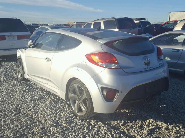 KMHTC6AE2FU224692 - 2015 HYUNDAI VELOSTER T SILVER photo 3