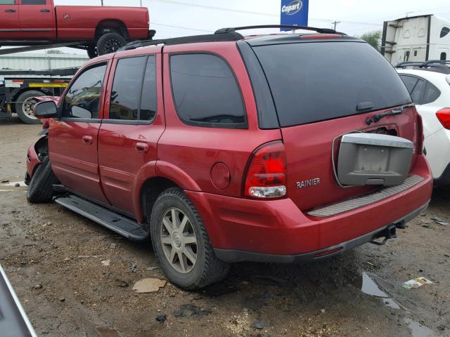 5GADS13S952309011 - 2005 BUICK RAINIER CX BURGUNDY photo 3