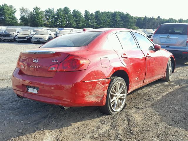 JN1CV6AR5CM679522 - 2012 INFINITI G37 RED photo 4