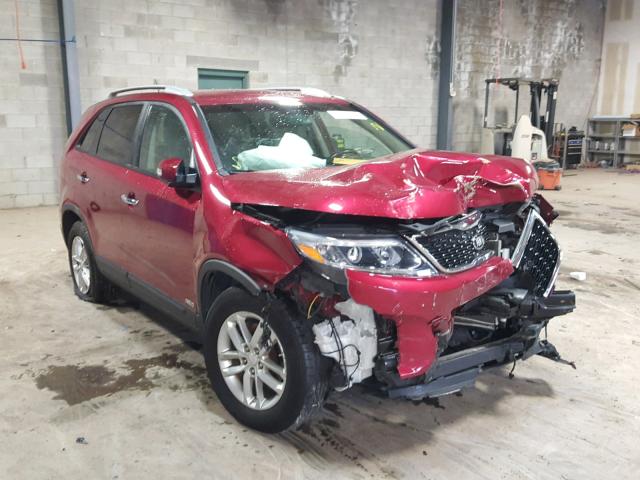 5XYKTCA6XFG560132 - 2015 KIA SORENTO LX MAROON photo 1