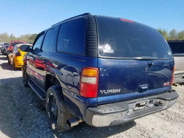 1GKEC13Z53R136299 - 2003 GMC YUKON BLUE photo 3