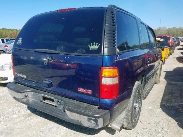 1GKEC13Z53R136299 - 2003 GMC YUKON BLUE photo 4