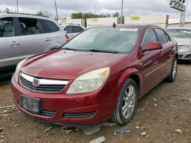 1G8ZS57N38F115646 - 2008 SATURN AURA XE RED photo 2