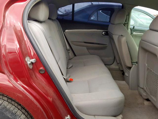 1G8ZS57N38F115646 - 2008 SATURN AURA XE RED photo 6