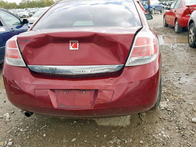 1G8ZS57N38F115646 - 2008 SATURN AURA XE RED photo 9