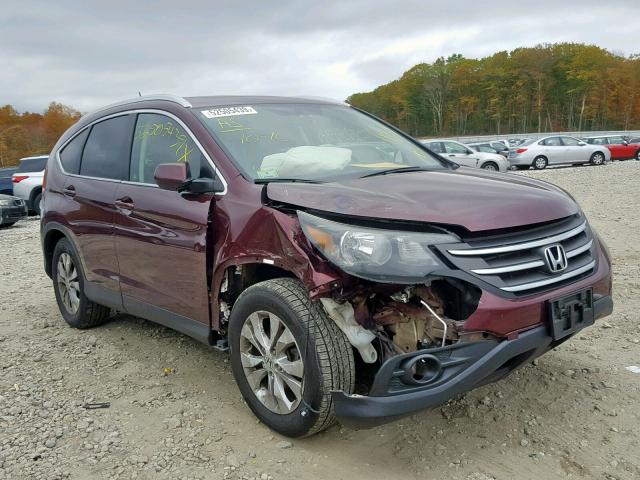 5J6RM4H79CL077144 - 2012 HONDA CR-V EXL BURGUNDY photo 1