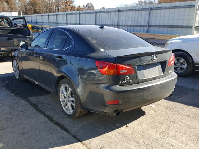 JTHBK262975033355 - 2007 LEXUS IS 250 CHARCOAL photo 3