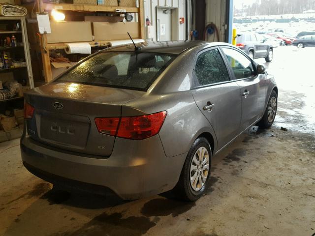 KNAFU4A24C5479680 - 2012 KIA FORTE EX GRAY photo 4