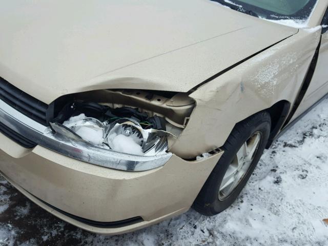 1G1ZT52875F226595 - 2005 CHEVROLET MALIBU LS BEIGE photo 9