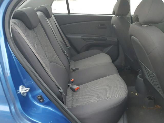 KNADH4A31A6711549 - 2010 KIA RIO LX BLUE photo 6