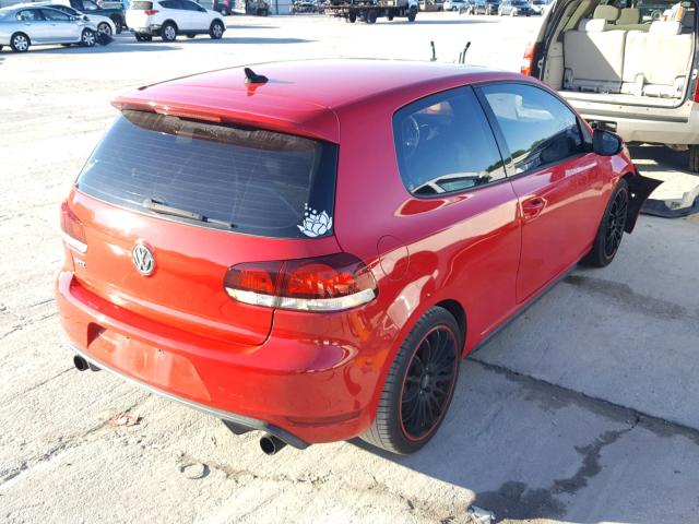 WVWEV7AJ0AW310638 - 2010 VOLKSWAGEN GTI RED photo 4