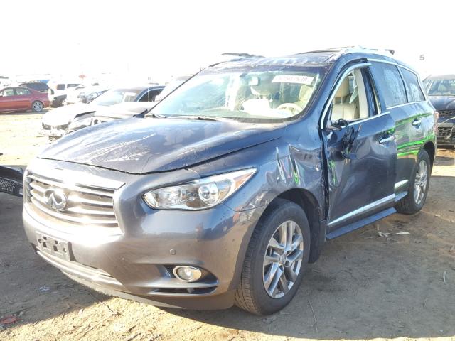 5N1AL0MN9DC326493 - 2013 INFINITI JX35 BASE GRAY photo 2