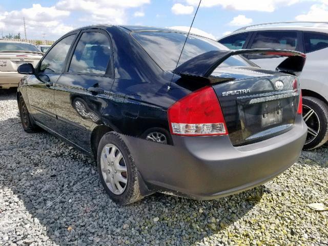 KNAFE121585534467 - 2008 KIA SPECTRA EX BLACK photo 3