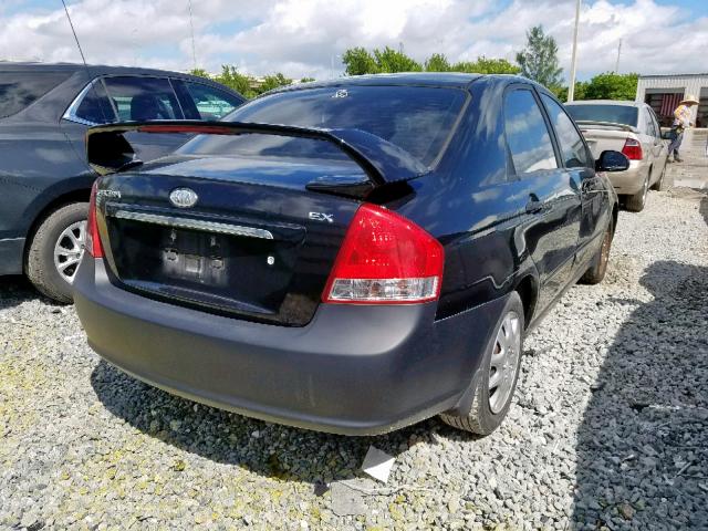 KNAFE121585534467 - 2008 KIA SPECTRA EX BLACK photo 4