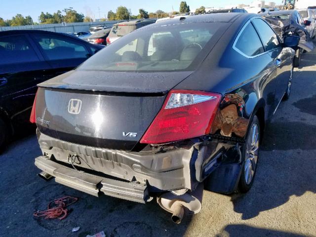 1HGCS22809A002491 - 2009 HONDA ACCORD EXL BLACK photo 4