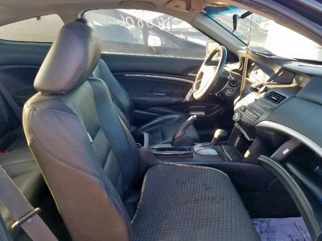 1HGCS22809A002491 - 2009 HONDA ACCORD EXL BLACK photo 5