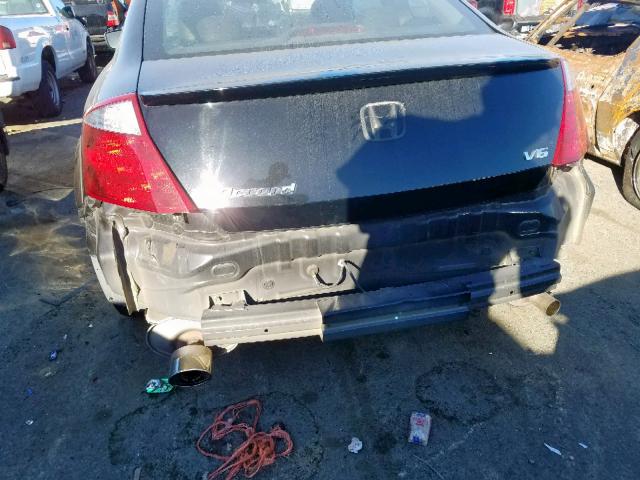 1HGCS22809A002491 - 2009 HONDA ACCORD EXL BLACK photo 9