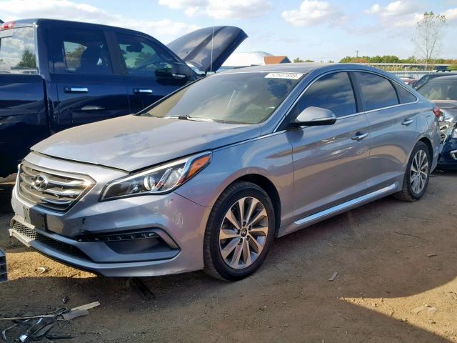 5NPE34AFXGH329549 - 2016 HYUNDAI SONATA SPO GRAY photo 2