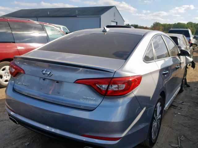 5NPE34AFXGH329549 - 2016 HYUNDAI SONATA SPO GRAY photo 4