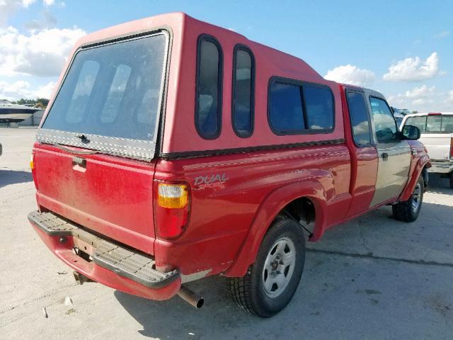 4F4YR16E61TM21620 - 2001 MAZDA B4000 CAB RED photo 4