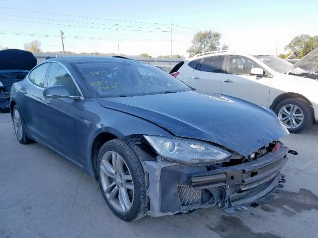 5YJSA1H1XEFP41452 - 2014 TESLA MODEL S رمادي صورة 1