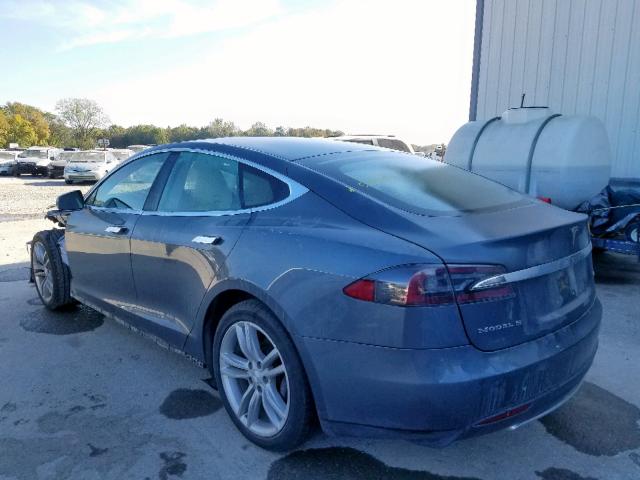 5YJSA1H1XEFP41452 - 2014 TESLA MODEL S رمادي صورة 3
